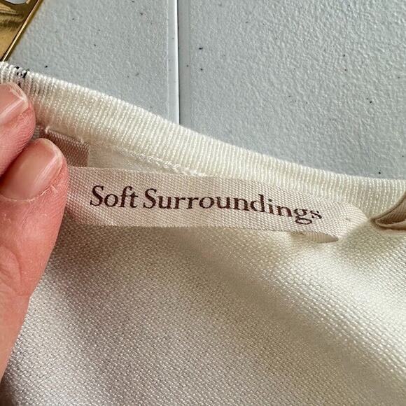 Soft Surroundings Margulies Sweater Womens 2X Exposed Back Zip Long Sleeve Cream - Picture 6 of 8